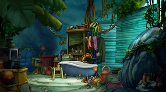 Background painting for Kleiner Dodo