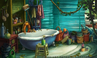Background painting for Kleiner Dodo